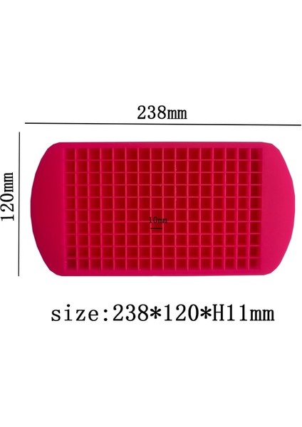 Kırmızı 160 Izgaralar Mini Buz Küpü Kalıp Yeniden Kullanılabilir Silikon Kalıp Dıy Yapımı Küçük Kare Dondurulmuş Buz Küpleri Jöle Puding Şeker Pişirme (Yurt Dışından)