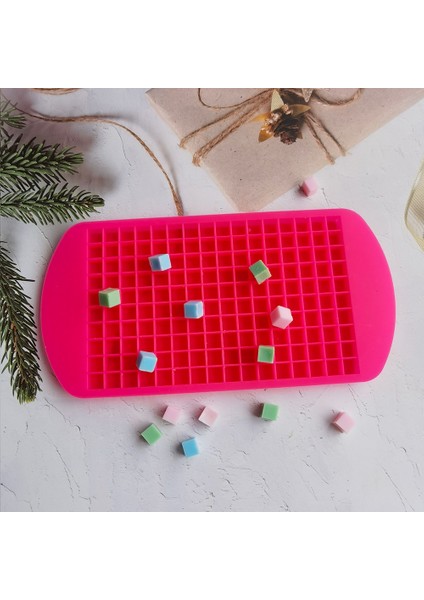 Kırmızı 160 Izgaralar Mini Buz Küpü Kalıp Yeniden Kullanılabilir Silikon Kalıp Dıy Yapımı Küçük Kare Dondurulmuş Buz Küpleri Jöle Puding Şeker Pişirme (Yurt Dışından) modelleri