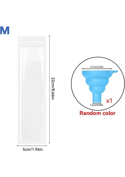 Boyut M Huni 20 Adet Tek Kullanımlık Buz Popsicle Çanta Buz Pop Kalıp Çanta Dondurma Çubukları Dondurucu Tüpler Meyve Yoğurt Smoothies Çanta Için Silikon Huni ile (Yurt Dışından)