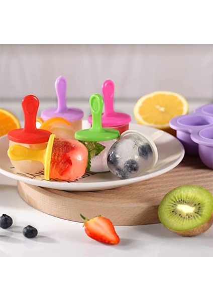 Pink-1pcs 1 Adet 7 Delik Dıy Dondurma Pops Silikon Kalıp Dondurma Topu Makinesi Popsicles Kalıpları Bebek Meyve Sarsıntı Ev Mutfak Aksesuarları Aracı (Yurt Dışından) indirimleri