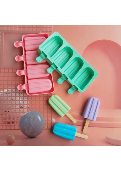012 Mavi Silikon Dondurma Kalıp Dıy Çikolata Tatlı Popsicle Kalıpları Tepsi Buz Küpü Makinesi Ev Yapımı Araçları Yaz Parti Malzemeleri (Yurt Dışından)