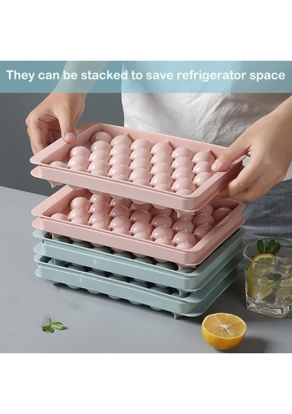 Tek Katmanlı Yuvarlak Buz Küpü Tepsisi Soğutucu Kokteyl Viski Çay ve Kahve Küçük Buz Topları Tepsisi Kapaklı ve Kutulu Daire Buz Kalıp Makinesi (Yurt Dışından) modelleri