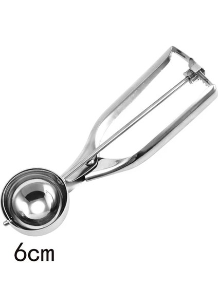 6 cm Paslanmaz Çelik Dondurma Kaşığı Dondurma Kazıcı Yapışmaz Meyve Topu Makinesi Karpuz Topu Dondurma Kaşığı Mutfak Aksesuarları (Yurt Dışından)