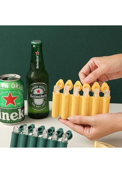 Pembe 4 Renk Taşınabilir Yeniden Kullanılabilir Silikon Buz Küpü Çubuk Tepsisi Kapaklı Gıda Sınıfı Silikon Dolum Şişeleri Mini Bar Araçları Için Uygun (Yurt Dışından) indirimleri