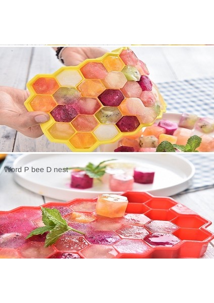 Turuncu 37 Izgara Petek Silikon Buz Küpü Kalıp Kapaklı Yeniden Kullanılabilir Gıda Sınıfı Buz Kalıbı Kalıp Yaz Suyu Şarap Mutfak Aletleri Için (Yurt Dışından) modelleri