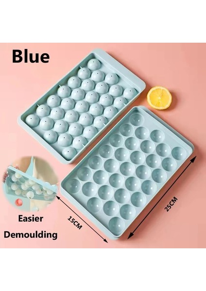 BLUE-25X15CM 10 Adet 330 Izgara 10 Adet Buz Kozası Hokeyi Pp Kalıp Dondurulmuş Viski Topu Buzlu Şeker Buz Küpü Tepsi Kutusu Lolipop Hediye Yapımı (Yurt Dışından)