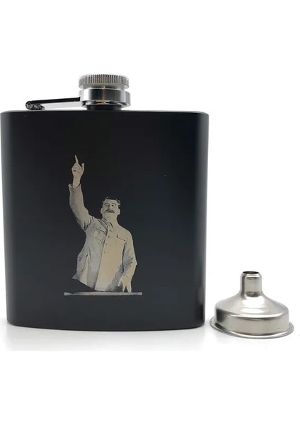 Bir Alalinong B110 Siyah Cep Şişesi 6 Oz Paslanmaz Çelik Kişiselleştirilmiş Lazer Kazınmış Şişe Alkol Likör Viski Rom Bir Huni ile (Yurt Dışından)