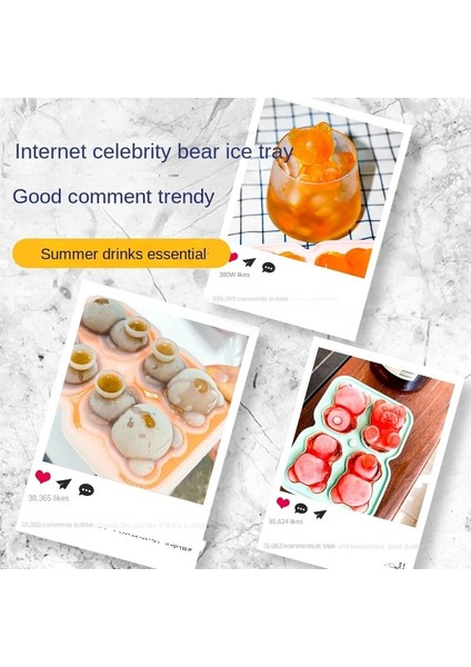 Meyve Yeşil 4 Izgara 3D Küçük Teddy Bear Şekil Buz Küpü Silikon Kalıp Buz Tepsisi, Viski Kokteyl Içecek Kahve Dondurma Dekorasyon Için (Yurt Dışından) indirimleri