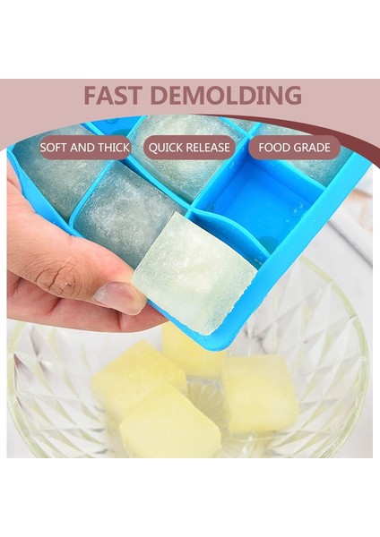 15 Izgara-Mor 15/24 Izgara Dıy Büyük Buz Gıda Kalıbı Dev Jumbo Büyük Gıda Sınıfı Silikon Buz Küpü Kare Tepsi Kalıp Buz Yapım Makinesi Buz Küpü Tepsi (Yurt Dışından) modelleri