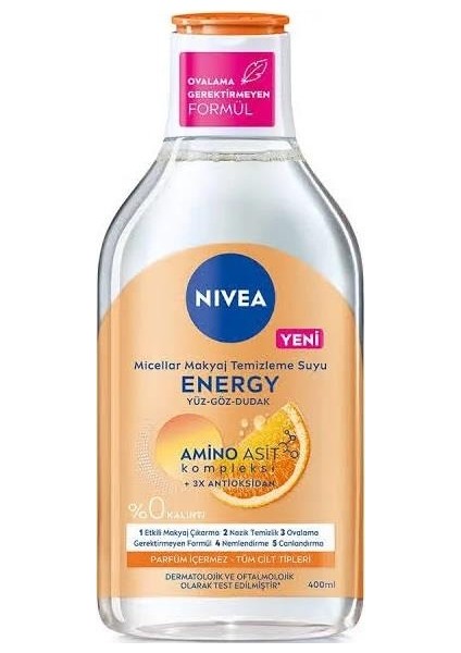 Nıvea Mıcellar Makyaj Temizleme Suyu Energy Tüm Ciltler 400 ml