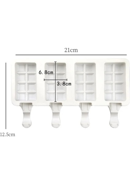 07 4/8 Hücre Magnum Silikon Kalıp Silikon Dondurma Kalıp Popsicle Kalıpları Dıy Dondurma Kalıp Buz Pop Maker Kalıp Buz Kalıbı (Yurt Dışından)