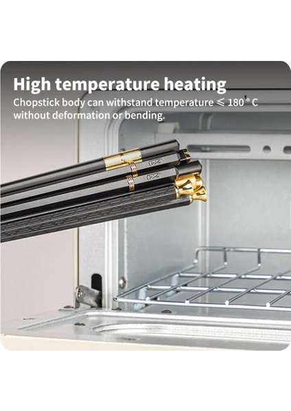 Siyah 5 Çift Yeniden Kullanılabilir Mildewproof Kaymaz Ev Klasik Serisi Alaşım Çin Yemek Çubukları (Yurt Dışından) fırsatları