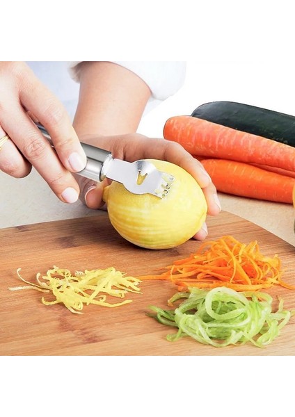 Limon Zester Paslanmaz Çelik Peynir Rende ve Limon Zester Mutfak Aksesuarları Peynir Limon Zencefil Sarımsak Küçük Hindistan Cevizi Sebze Meyve Dilimleme Aracı (Yurt Dışından)