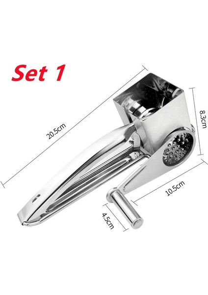 Set 1 Döner Peynir Rendesi 304 Paslanmaz Çelik Peynir Parçalayıcı 4/3/1 Keskin Tamburlu Çikolata Peyniri Meyve Için Manuel Döner Rende (Yurt Dışından) modelleri