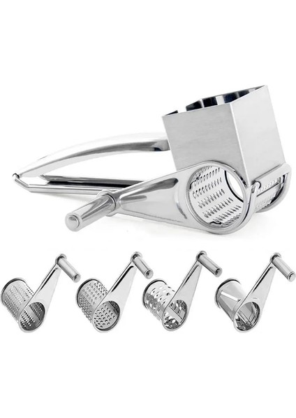 Set 1 Döner Peynir Rendesi 304 Paslanmaz Çelik Peynir Parçalayıcı 4/3/1 Keskin Tamburlu Çikolata Peyniri Meyve Için Manuel Döner Rende (Yurt Dışından) fırsatları