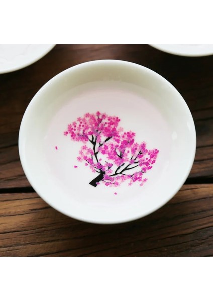 Soğuk ve Sıcak Ph Japon Sihirli Sakura Fincan Soğuk Sıcaklık Renk Değiştiren Çiçek Ekran Sake Fincan Seramik Kung Fu Çay Bardağı Çay Kase Sakura Fincan (Yurt Dışından) indirimleri