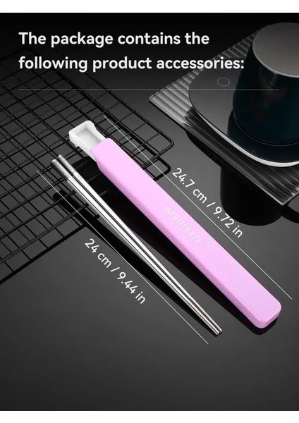 Pembe Worthbuy 1 Çift Çin Yemek Çubukları Kaymaz Gıda Çubuklarını Saklama Kutusu Taşınabilir Öğrenciler Işçi Seyahat Sofra (Yurt Dışından)