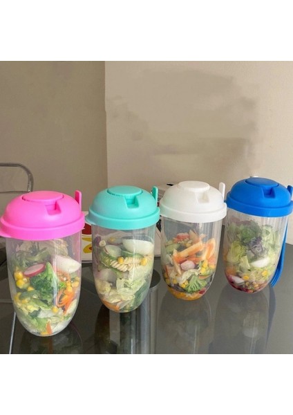 Mavi Kahvaltı Yulaf Ezmesi Tahıl Fındık Yoğurt Salata Bardağı Konteyner Seti Çatal Sos Bardak Kapağı Bento Tuppers Öğle Yemeği Kutusu Kase Gıda Tutucu (Yurt Dışından) fırsatları