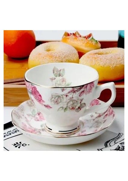 I 170ML, Ince Kemik Çini Kahve Fincanı ve Tabağı ve Kaşığı, Komik Moda Tasarımı, Zakka Tazas Cafe Espresso Fincanı, Avrupa Kahve Kupası (Yurt Dışından)