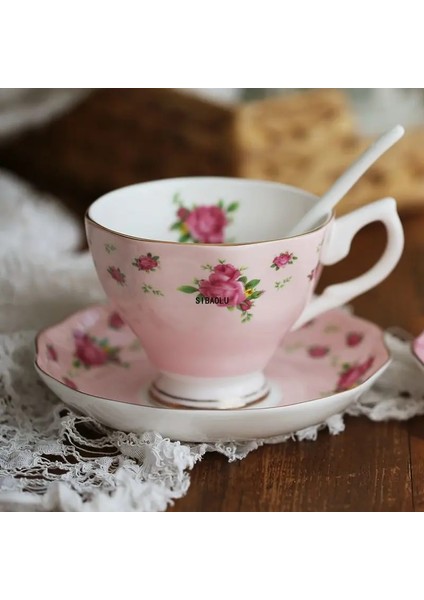 I 170ML, Ince Kemik Çini Kahve Fincanı ve Tabağı ve Kaşığı, Komik Moda Tasarımı, Zakka Tazas Cafe Espresso Fincanı, Avrupa Kahve Kupası (Yurt Dışından)