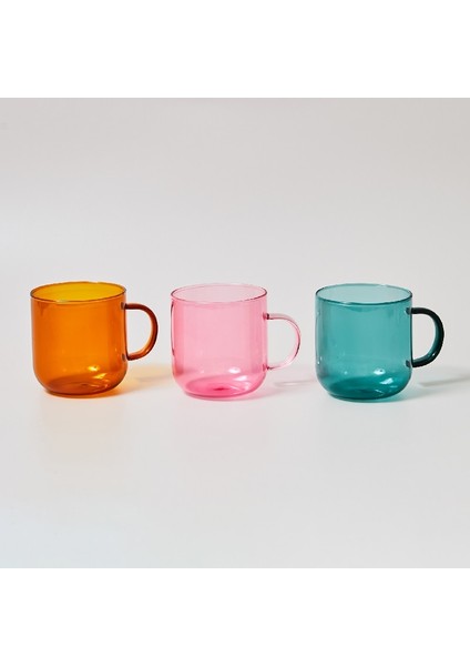 Mavi Kupa 350 ml Isıya Dayanıklı Cam Renkli Kahve Kulplu Bardaklar Ev Süt Kahvaltı Fincan Iskandinav Modern Kupa Içme Bardakları (Yurt Dışından)