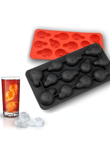 Kahve-10 Delik 10/12 Hücreler Kafatası Buz Küpü Kalıp Silikon Buz Küpü Tepsi Buz Küpü Makinesi Dıy Viski Kokteyl Buz Topu Kalıp Çikolata Pasta Kalıp (Yurt Dışından) modelleri