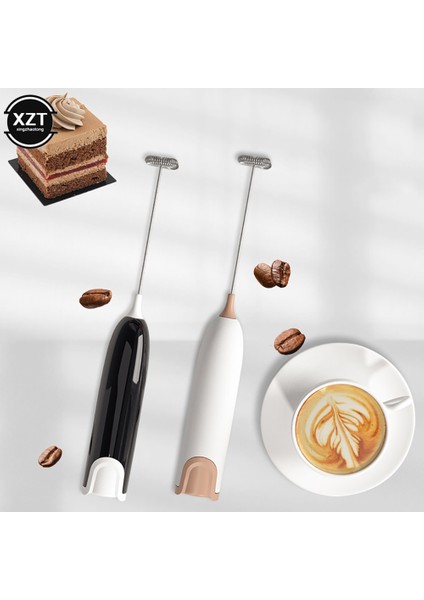 B Elektrikli Süt Köpürtücü Mutfak Içecekleri Köpürtücü Çırpma Mikser Karıştırıcı Kahve Cappuccino Kreması Çırpma Köpüklü Karışım Bıyık Yumurta Çırpıcı (Yurt Dışından)