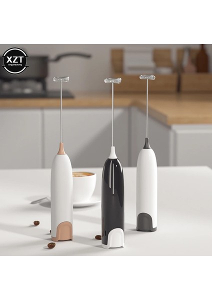 B Elektrikli Süt Köpürtücü Mutfak Içecekleri Köpürtücü Çırpma Mikser Karıştırıcı Kahve Cappuccino Kreması Çırpma Köpüklü Karışım Bıyık Yumurta Çırpıcı (Yurt Dışından) fırsatları