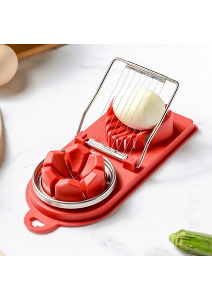 Açık Yeşil Yumurta Dilimleyici Yumurta Dilimleme Kesici Seti 3'ü 1 Arada Haşlanmış Yumurta Için Ayrılabilir Tel Kıyıcı Gıda Sınıfı Bpa Ücretsiz Mutfak Malzemeleri Yumurta Kesici (Yurt Dışından)