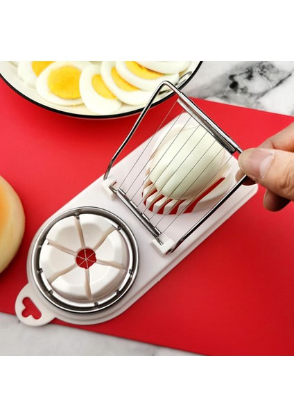 Açık Yeşil Yumurta Dilimleyici Yumurta Dilimleme Kesici Seti 3'ü 1 Arada Haşlanmış Yumurta Için Ayrılabilir Tel Kıyıcı Gıda Sınıfı Bpa Ücretsiz Mutfak Malzemeleri Yumurta Kesici (Yurt Dışından)