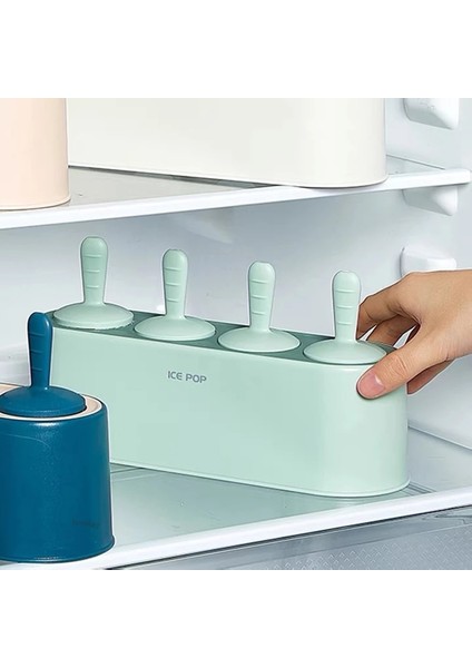 Beyaz Ev Popsicle Kalıp Seti 4 Parça Ev Yapımı Silikon Buzlu Şeker Makinesi Kolay Bırakılan Dondurma Kalıpları Yeniden Kullanılabilir Mutfak Dıy Pop Kalıpları (Yurt Dışından)