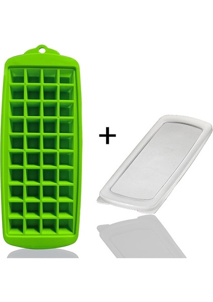 Kısa-Yeşil W Kapaklı Kapaklı Plastik Buzluk Tepsisi Su ve Spor Şişeleri Için Yeniden Kullanılabilir Buz Çubuğu Tepsi Kalıbı Bpa Içermeyen Buz Tüpü Yapma Tepsileri (Yurt Dışından)