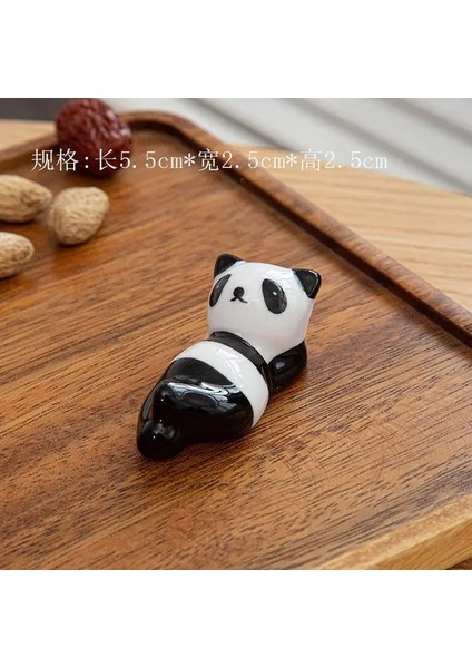 02 Çin Chopstick Panda Chopstick Dinlenme Yaratıcı Sevimli Seramik Chopsticks Mat 8 Çeşit Panda Şekli Mutfak Malzemeleri Sofra (Yurt Dışından)