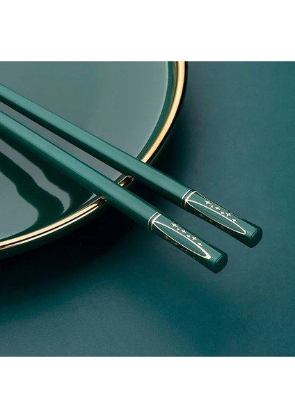 5 Çift G40 5 Çift Japon Çin Çubuklarını Kaymaz Gıda Için Suşi Çubukları Yeniden Kullanılabilir Metal Kore Çubuklarını Set Sağlıklı Alaşım Sofra (Yurt Dışından) indirimleri