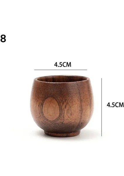 Stil 8 101-200ML Ahşap Bardaklar Büyük Göbek Bardaklar El Yapımı Doğal Ladin Ahşap Bardaklar Bira Çay Bardağı Kahve Süt Su Bardağı Mutfak Bar Drinkware (Yurt Dışından)
