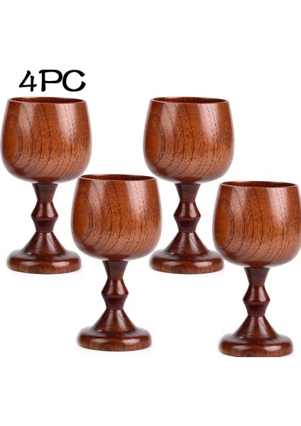 2 Adet 101-200ML El Yapımı Doğal Ladin Ahşap Kadeh Bardak Çevre Klasik Şarap Bardağı Yuvarlak Kırmızı Şarap Çay Fincanı Katı Ahşap Kadehler Drinkware (Yurt Dışından)