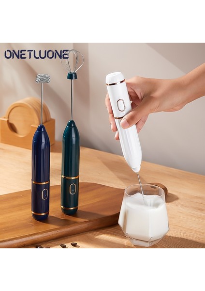 Mavi Süt Köpürtücü El Cappuccino Makinesi Kahve Köpürtücü Yumurta Çırpıcı USB Şarj Edilebilir Gıda Çikolata Karıştırıcı Mutfak Çırpma Araçları (Yurt Dışından)