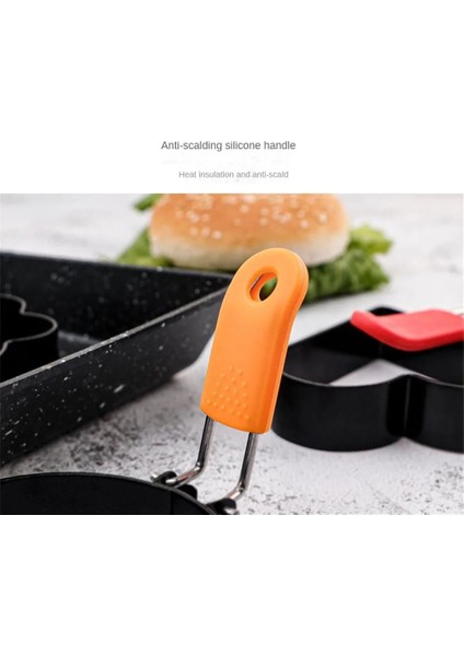 09 Yumurta Daire Güzel Yapışmaz Tencere Metal Saplı Yüksek Sıcaklık Dayanımı Kızarmış Yumurta Kalıp Yumurta Fritöz Kalp Şeklinde Kalıp (Yurt Dışından) modelleri