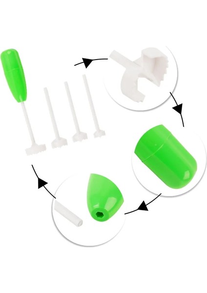 Açık Yeşil Kabak ve Patlıcan Oyma Domates Çekirdeği Sökücü Meyve Çekirdek Kesici Farklı Boyutta Turuncu Sebze Spiral Tohum Aletleri (Yurt Dışından)