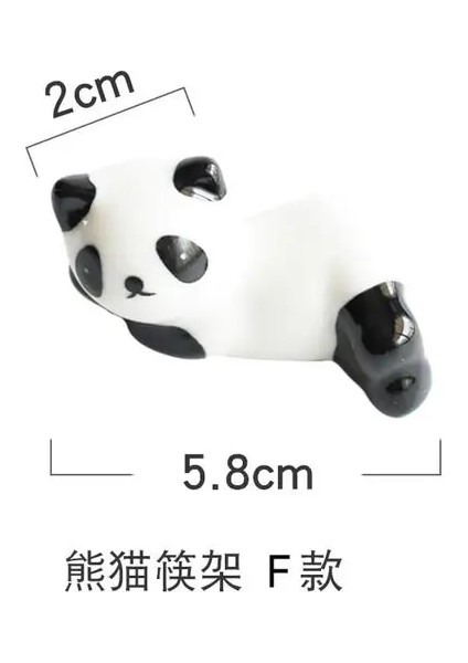 06 Çin Chopstick Panda Chopstick Dinlenme Yaratıcı Sevimli Seramik Çubuklarını Mat 8 Çeşit Panda Şekli Mutfak Malzemeleri Sofra (Yurt Dışından)