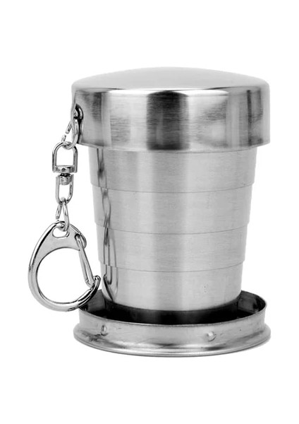 150ML Taşınabilir Paslanmaz Çelik Katlanabilir Bardak 75ML/150ML/250ML Açık Seyahat Katlanabilir Kahve Kupa Teleskopik Yürüyüş Kamp Su (Yurt Dışından)