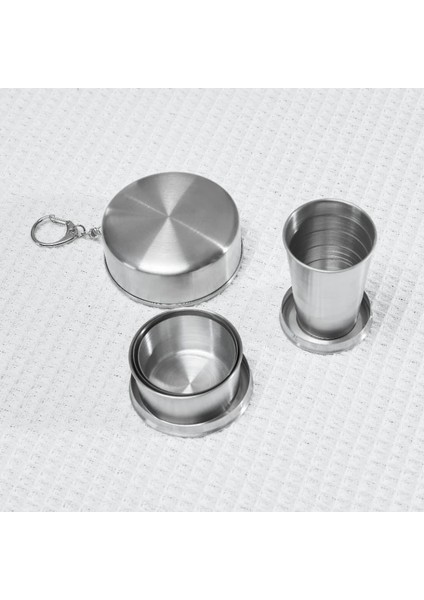 150ML Taşınabilir Paslanmaz Çelik Katlanabilir Bardak 75ML/150ML/250ML Açık Seyahat Katlanabilir Kahve Kupa Teleskopik Yürüyüş Kamp Su (Yurt Dışından)