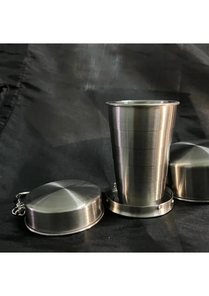 150ML Taşınabilir Paslanmaz Çelik Katlanabilir Bardak 75ML/150ML/250ML Açık Seyahat Katlanabilir Kahve Kupa Teleskopik Yürüyüş Kamp Su (Yurt Dışından)