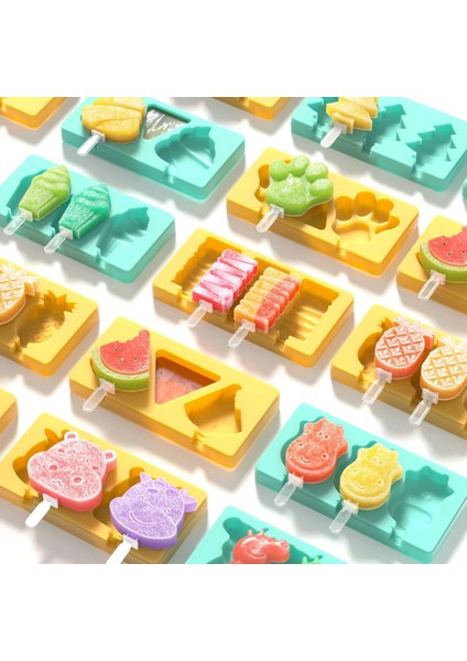 Geyik-Mavi Hayvan Dondurma Silikon Kalıp Popsicle Çikolata Kalıp Dıy El Yapımı Dondurma Kalıp Dıy Yaz Çocuk Dondurma Kalıp (Yurt Dışından)