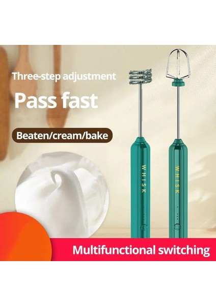 Yeşil 1 Adet USB Yumurta Çırpıcı Otomatik Ev Küçük Kablosuz El Yumurta Çırpıcı Kahve Krem Çırpıcı Şarj Mikser (Yurt Dışından) modelleri