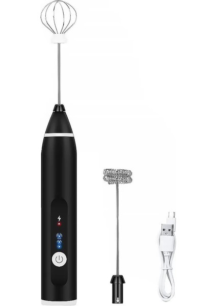 Şerit Elektrikli Kahve Mikser Şarj Edilebilir Süt Çalkalayıcı Makinesi Köpürtücü Köpürtücü USB Şarj Yumurta Çırpıcı El 3 Hız Ayarlanabilir Blender (Yurt Dışından)