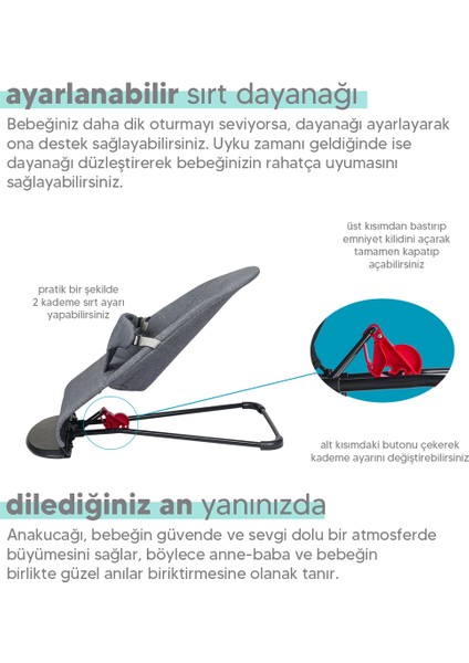 370 Balance Üç Kademeli Kolay Taşınabilir Sallanan Ana Kucağı fırsatları