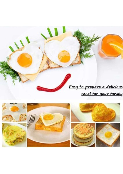 05 Silikon Yumurta Halkası Gözleme Yapımcısı Kalıp Yeniden Kullanılabilir Yapışmaz Kızarmış Yumurta Şekillendirici Omlet Kalıpları Mutfak Pişirme Pişirme Aksesuarları Için (Yurt Dışından)