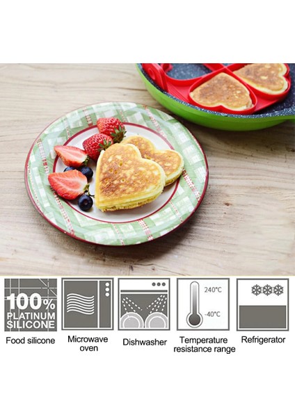05 Silikon Yumurta Halkası Gözleme Yapımcısı Kalıp Yeniden Kullanılabilir Yapışmaz Kızarmış Yumurta Şekillendirici Omlet Kalıpları Mutfak Pişirme Pişirme Aksesuarları Için (Yurt Dışından)