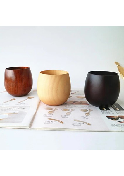 Ana Renk 200-300 ml Ahşap Büyük Göbek El Yapımı Doğal Ladin Ahşap Bardak Bira Çay Kahve Süt Su Bardağı Mutfak Bar Drinkware Dropshipping (Yurt Dışından) fiyatları